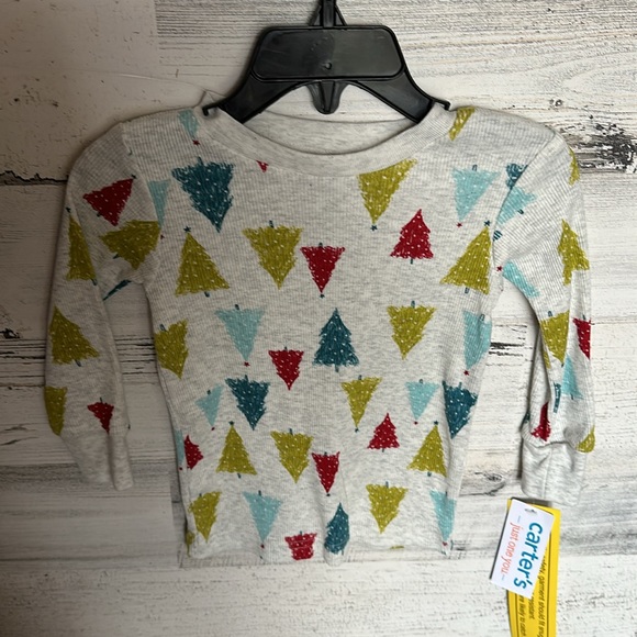 Carter’s Christmas Trees Baby Pajamas Size 12 Months NEW - Picture 3 of 7